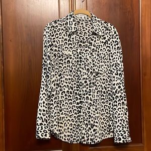 Express Portofino  animal print blouse size M